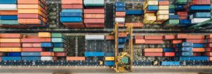 shipping containers from above