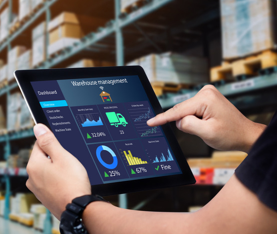 Delivery management software insights on iPad